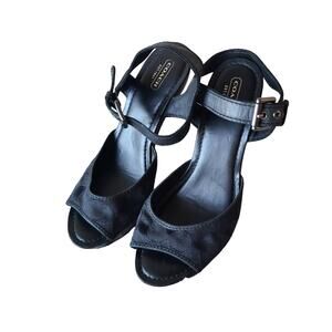 Coach Elanna Black Heels Women's Size 10